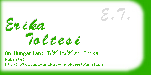 erika toltesi business card